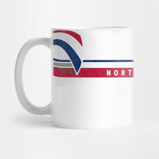 Ocean Isle Beach, NC Summertime Vacationing State Flag Colors Mug